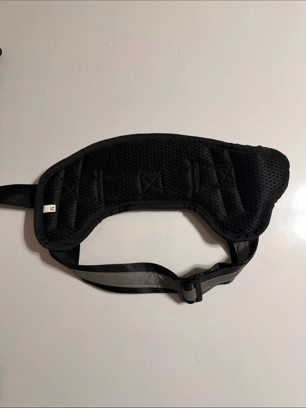 Reflective Adjustable No-Pull Black Nylon Harness with D-Ring & Handle. M and L